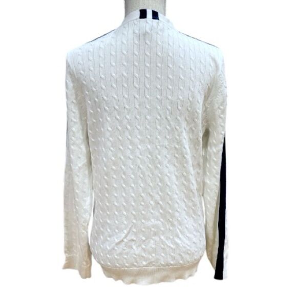 ✅SOLD✅Ralph Lauren Active Cable Knit White buttons up Cardigan Size XL - Picture 9 of 10